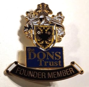 WIMBLEDON FC SUPPORTERS BADGE - DONS TRUST FOUNDER MEMBER for sale on Ebay