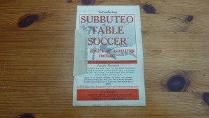 1951 RARE ORIGINAL SUBBUTEO TABLE SOCCER GUIDE PAMPHLET for sale on Ebay