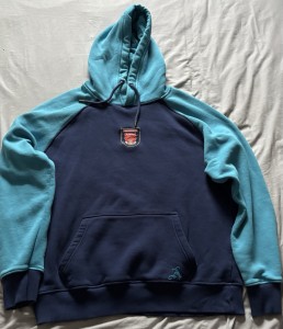 Arsenal Retro Raglan Sleeve Hoodie Size 2xl In Blue Great Condition for sale on Ebay