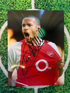 Thierry Henry Arsenal FC Signed 8x6” Photo wCOA for sale on Ebay