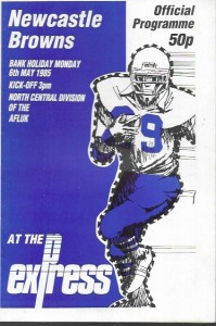 Express v Newcastle Browns  May 6th 1985 American Football for sale on Ebay