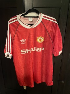 Original Adidas Manchester United 1990/1991 Home Shirt Mens XL for sale on Ebay