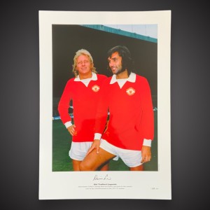 Manchester United Denis Law Superb Hand Signed Photo - With COA Bid Fr £12.50 for sale on Ebay