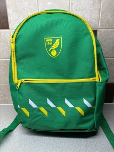 Norwich City FC small rucksack for sale on Ebay