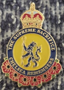 CHELSEA FC BADGE - CHELSEA REMEMBRANCE - THE SUPREME SACRIFICE BADGE  for sale on Ebay