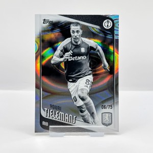 25-26 Topps Flagship UCC Youri Tielemans Black & White Raindrop /75 Aston Villa for sale on Ebay