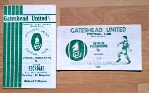 Gateshead v Rochdale 13-12-1975 + Gateshead v Scarborough 9-3-77 for sale on Ebay