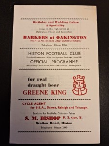 Histon V Clacton Town.  22nd October 1977. Programme. for sale on Ebay