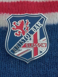 GLASGOW RANGERS FC BRISTOL BAR GLASGOW PIN BADGE for sale on Ebay