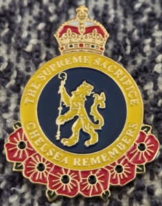 CHELSEA FC BADGE - CHELSEA REMEMBRANCE - THE SUPREME SACRIFICE BADGE  for sale on Ebay