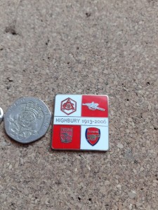 ARSENAL HIGHBURY 1913-2006 BADGE for sale on Ebay