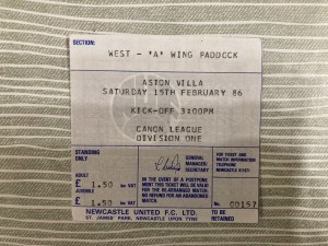Newcastle United v Aston Villa - Div 1 - TICKET - 1985/86 for sale on Ebay
