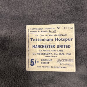 31/1/1968 Tottenham Hotspur V Manchester United Ticket for sale on Ebay