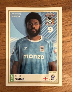 EFL PANINI 2025/26 - ELLIS SIMMS COVENTRY CITY No103 for sale on Ebay