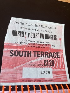 Aberdeen v Rangers Ticket 15/9/1979 for sale on Ebay