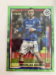 TOPPS MERLIN CHROME 2023 NICOLAS RASKIN RANGERS PARALLEL 170/350 for sale on Ebay
