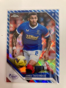 TOPPS SPFL CHROME 21/22 JAMES TAVERNIER RANGERS PARALLEL 15/125. for sale on Ebay