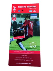 Bracknell Town v. Marske United 24/3/18 FA Vase Quarter Final for sale on Ebay