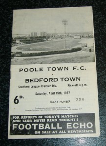 Poole Town v Bedford Town 1966/67 for sale on Ebay