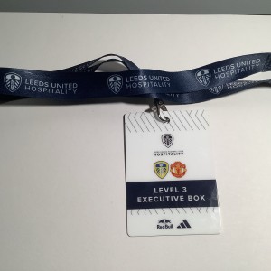 LEEDS UNITED V MANCHESTER UTD PREMIER LEAGUE V.I.P HOSPITALITY LANYARD 4/01/2026 for sale on Ebay