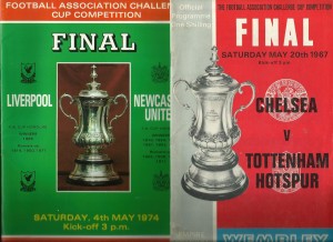 Two FA Cup Final Programmes, Chelsea v Spurs 1967, Liverpool v Newcastle U 1974 for sale on Ebay