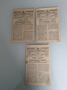 3 ARSENAL HOME RESERVES 1946-1947 V PLYMOUTH 1947, MILLWALL 1946, READING 1946 for sale on Ebay
