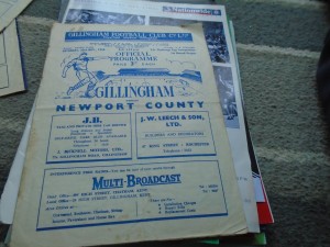 GILLINGHAM V NEWPORT COUNTY 1954-5 FA CUP 1ST ROUND for sale on Ebay