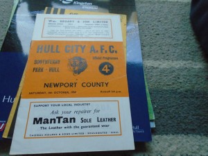 HULL CITY V NEWPORT COUNTY 1958-9 for sale on Ebay
