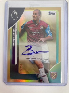 TOPPS PREMIER LEAGUE 2026 BOBBY ZAMORA WEST HAM AUTO 8/50. for sale on Ebay