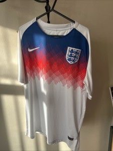 England Nike Training Warm Up Shirt World Cup Russia 2018 White Size Large L for sale on Ebay