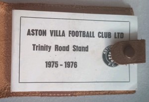Aston Villa 1975/76 season ticket booklet Trinity Road original wallet holder for sale on Ebay