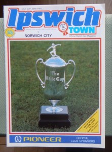 IPSWICH TOWN v NORWICH CITY programme - MILK CUP  - 23/02/ 1985 for sale on Ebay