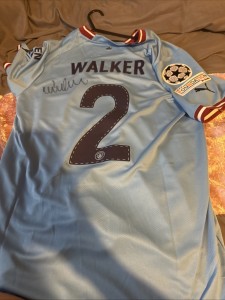 Kyle Walker Signed 2023 Manchester City Treble Winning Shirt With Coa for sale on Ebay