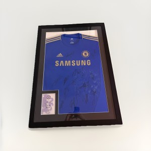 Signed Chelsea Shirt 2012/2013 Europa League winning season (Framed).  for sale on Ebay