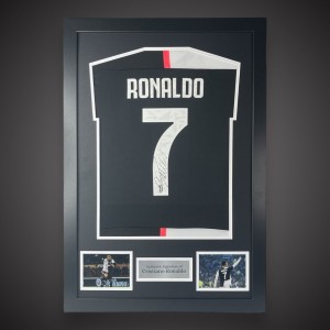 Cristiano Ronaldo Signed Juventus Football Shirt Framed COA bid Fr £350 for sale on Ebay