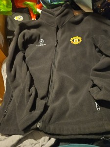 Manchester United Champions League Zip Fleece Jacket Size Medium for sale on Ebay