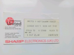 Manchester United v Nottingham Forest Match Ticket 83/84 for sale on Ebay