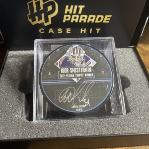 Igor Shesterkin NY Rangers 2022 Vezina Trophy Winner Auto Hockey Puck /131 Ltd  for sale on Ebay