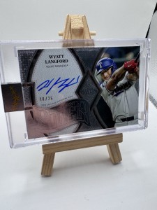 Wyatt Langford /25 Pre-Eminent Power Autograph Texas Rangers Topps for sale on Ebay