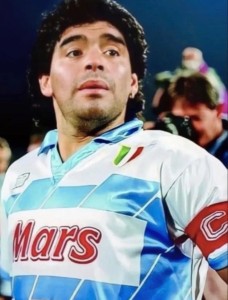 Maglia Calcio Napoli Vintage Armband Fascia Da Capitano Anni 90 Maradona Signed for sale on Ebay