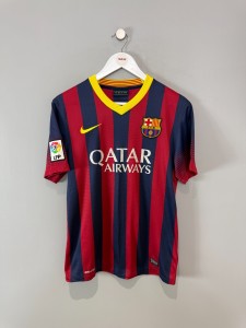 BARCELONA 2013/14 HOME SHIRT  (S)  NIKE ORIGINAL VINTAGE FOOTBALL SHIRT for sale on Ebay