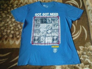 RARE FOOTBALL SHIRT - PANNINI WORLD CUP 1970 - 2014 SIZE L for sale on Ebay