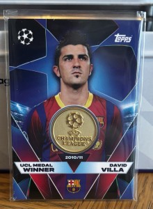 Topps Match Attax Champions League UCL Winner Medal David Villa Barcelona for sale on Ebay