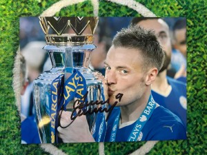Jamie Vardy Leicester City Signed 8x6” Photo wCOA for sale on Ebay