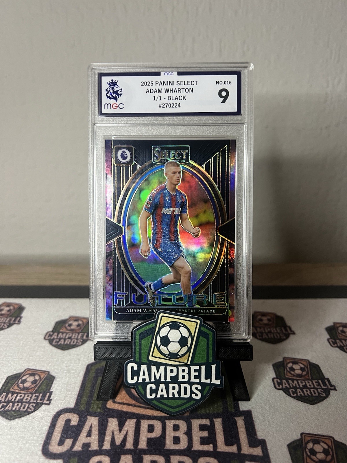 MGC 9 Adam Wharton 1/1 Black Futures Insert Panini EPL select Crystal Palace  for sale on Ebay