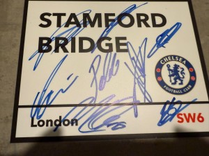 SQUAD SIGNED CHELSEA FC STREET SIGN METAL 2026 SHIRT 3 for sale on Ebay