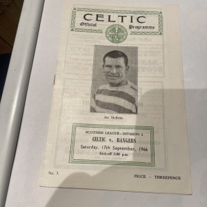 Glasgow Celtic V Glasgow Rangers 1966/67 for sale on Ebay