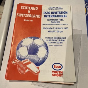 Scotland V Switzerland U16 Schools @ Palmerston Park 1990 Queen Of The South for sale on Ebay