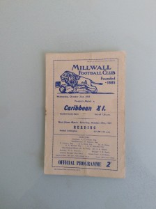 MILLWALL V CARIBBEAN X1 21.10.1959 FRIENDLY MATCH for sale on Ebay