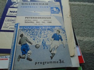 GILLINGHAM V PETERBOROUGH UNITED 1960-1 for sale on Ebay